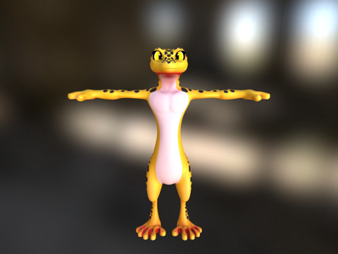  壁虎   与 VTuber 虚拟形象3d模型 