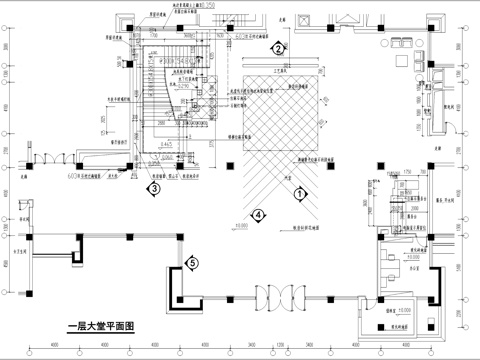 宾馆酒店公区大堂会议室楼梯室内装饰CAD施工图集cad施工图