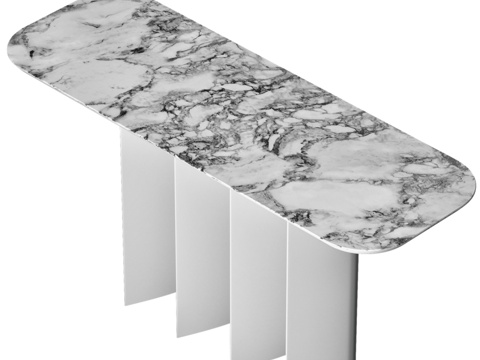  几何边柜3d模型 