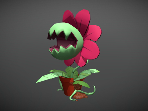  怪物花3d模型 