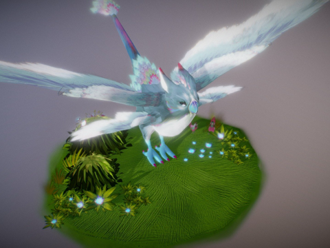  狮鹫凤凰白色版3d模型 