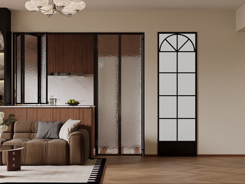  中古风客餐厅3d模型 