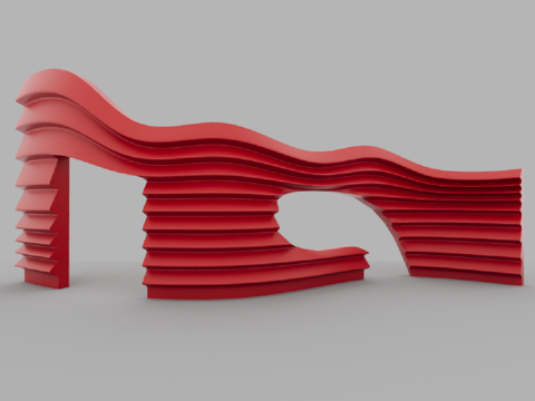  现代风格雕塑3d模型 