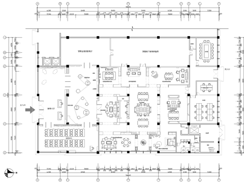 全屋定制办公家具展厅 最新平面施工图设计cad施工图