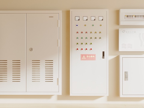  配电箱 配电柜 空气开关3d模型 