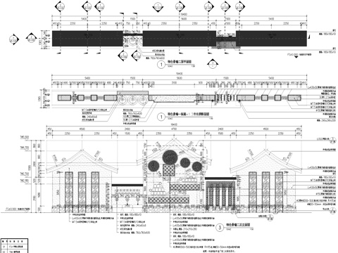 田园乡村景观墙CAD施工图集cad施工图