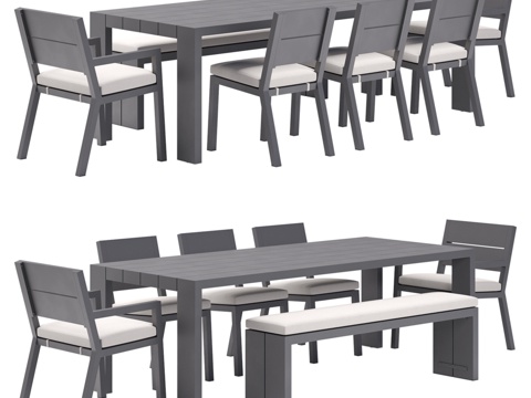  现代餐桌椅3d模型 