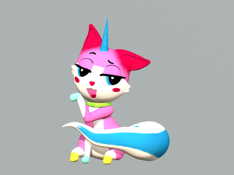  真实独角猫3d模型 