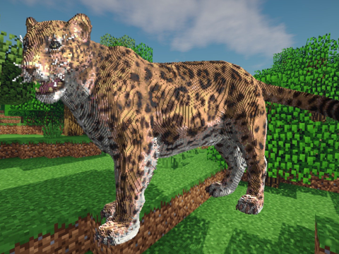  我的世界美洲豹建造示意图3d模型 