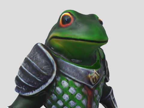  中世纪奇幻骑士青蛙纹章2AI3d模型 