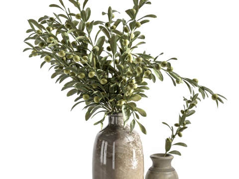  现代花瓶花艺3d模型 