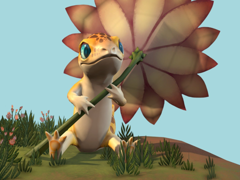  看我有朵花3d模型 