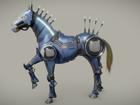  蒸汽朋克马3d模型 