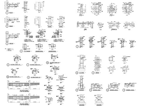砖混结构墙体柱子圈梁板构造节点大样CAD施工图集cad施工图