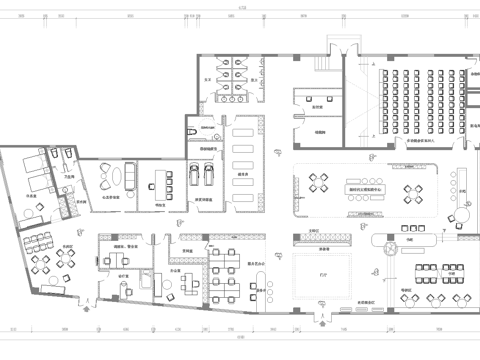 社区服务中心 最新平面施工图设计cad施工图