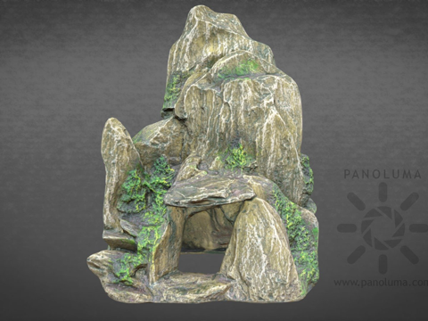  水族馆岩石雕塑3d模型 