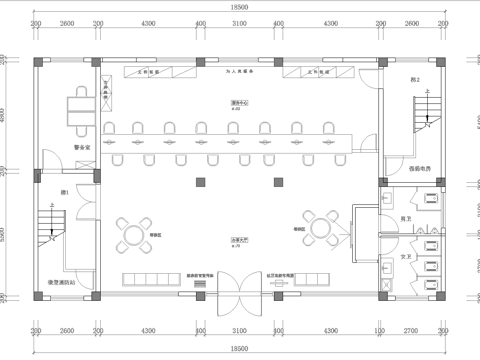 社区服务中心 最新全套施工图设计cad施工图