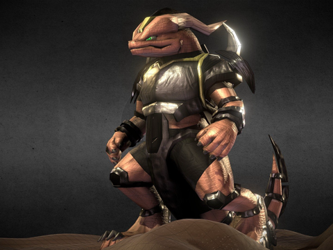  低多边形达根  初概念3d模型 