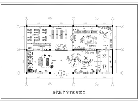 图书馆 最新平面施工图设计cad施工图