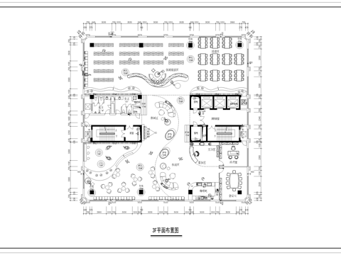图书馆 最新平面施工图设计cad施工图