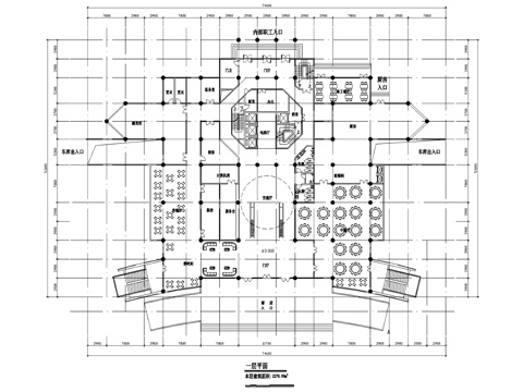 酒店各层平面建筑CAD施工图集cad施工图