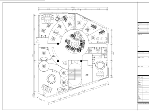 棋牌室会所  最新平面施工图设计cad施工图