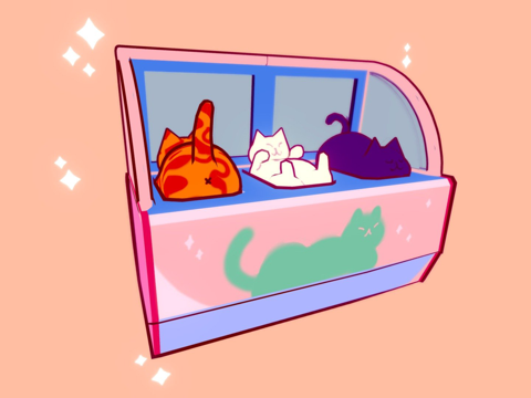  奶油小猫3d模型 