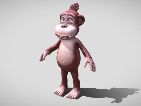 猴子3d模型 