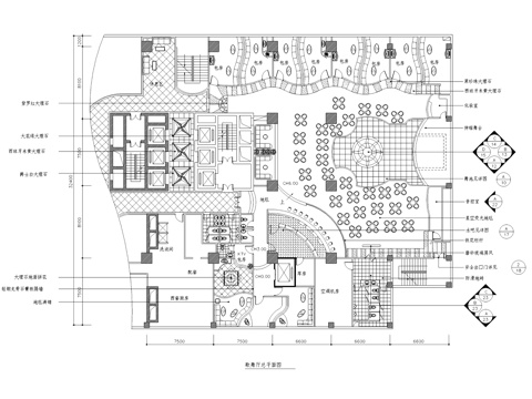 歌舞厅室内装饰平面图CAD施工图cad施工图