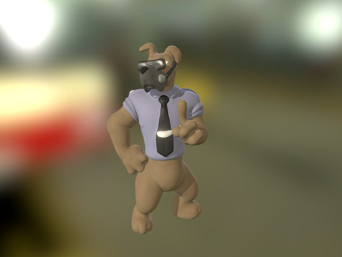  金德护卫犬3d模型 