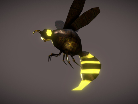  蜜蜂机器人3d模型 