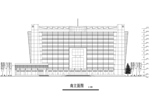 酒店建筑平立剖面CAD施工图集cad施工图