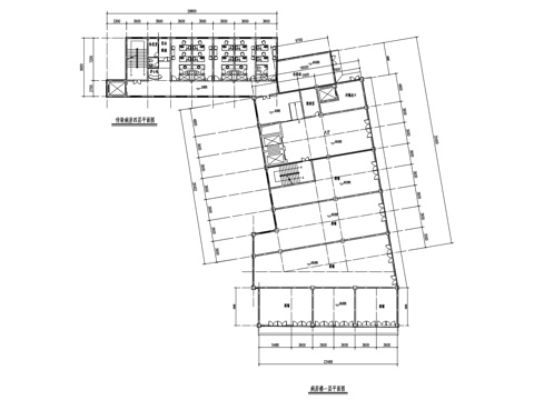 病房楼建筑CAD平面施工图集cad施工图