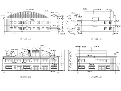 二层食堂建筑CAD施工图集cad施工图