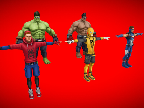  超级英雄蜘蛛侠彼得帕克3d模型 