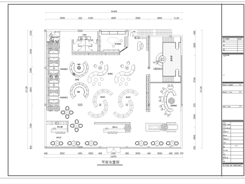 书店 最新平面施工图设计cad施工图