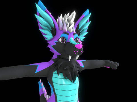  兽设虚拟形象3d模型 