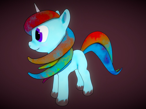  受小马宝莉启发3d模型 