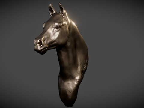 马头3d模型 