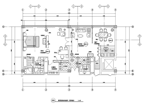 酒店商务客房室内装饰平面图CAD施工图集cad施工图