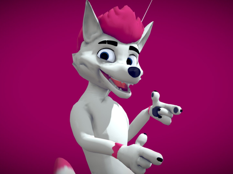  弗雷迪卢平双足狼形态 200 狼3d模型 