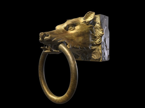  青铜狼船装饰3d模型 