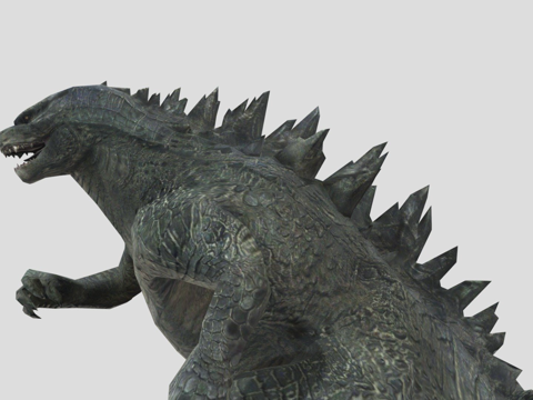  哥斯拉运动姿态3d模型 
