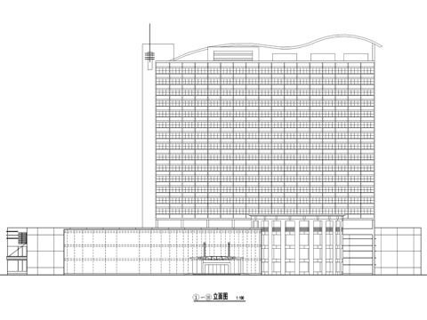酒店平立面建筑CAD施工图集cad施工图