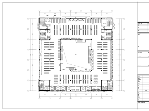 图书馆  最新平面施工图设计cad施工图