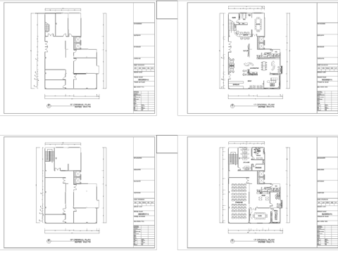 两层社区服务中心 最新平面施工图设计cad施工图