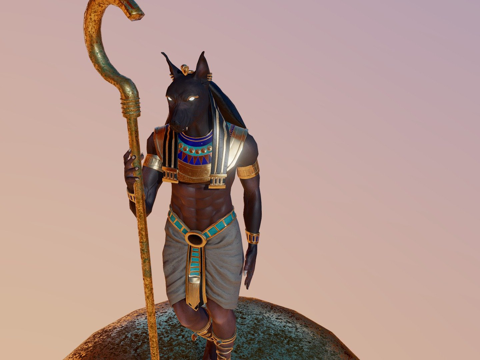  阿努比斯3d模型 