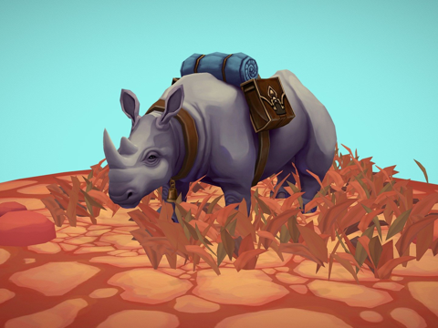  火炬之光2犀牛3d模型 