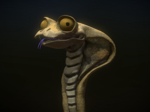  笨拙眼镜蛇3d模型 