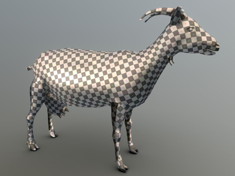  山羊制作中3d模型 